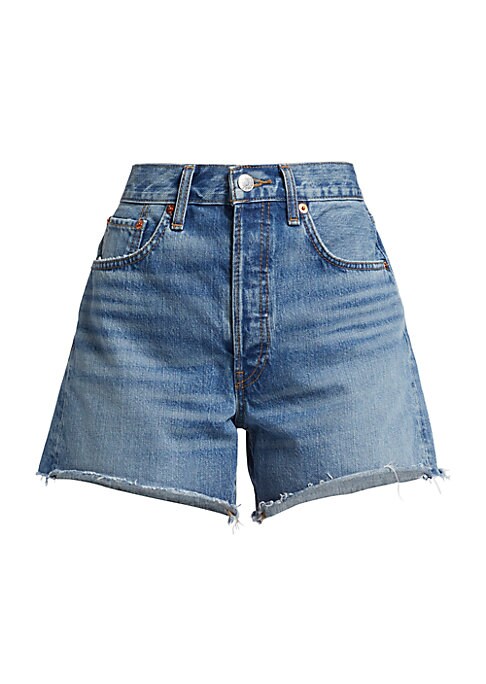 Retro Distressed Denim Shorts