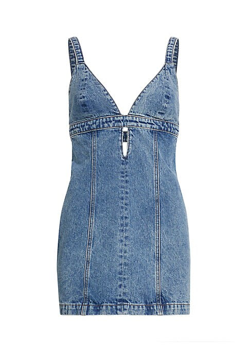 Keyhole Denim Dress