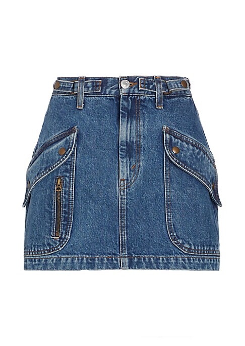 Edgy Denim Mini Skirt