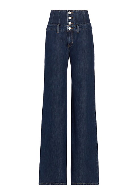 Corset-Style Wide Jeans