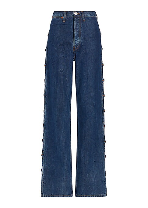High-Waisted Western Jeans
