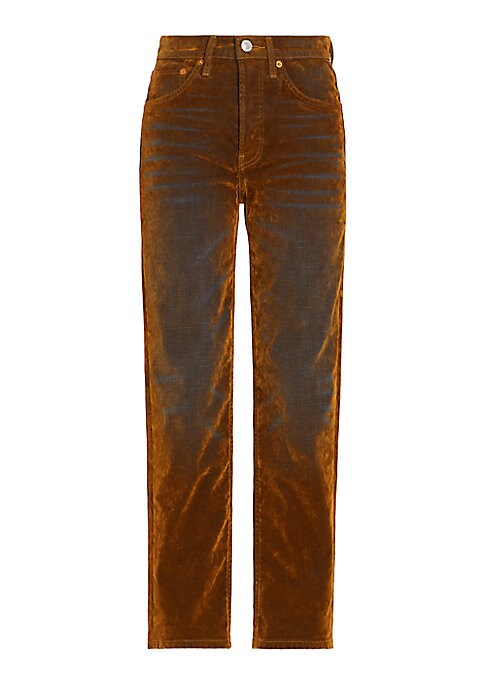 Velvet Distress Stovepipe Jeans