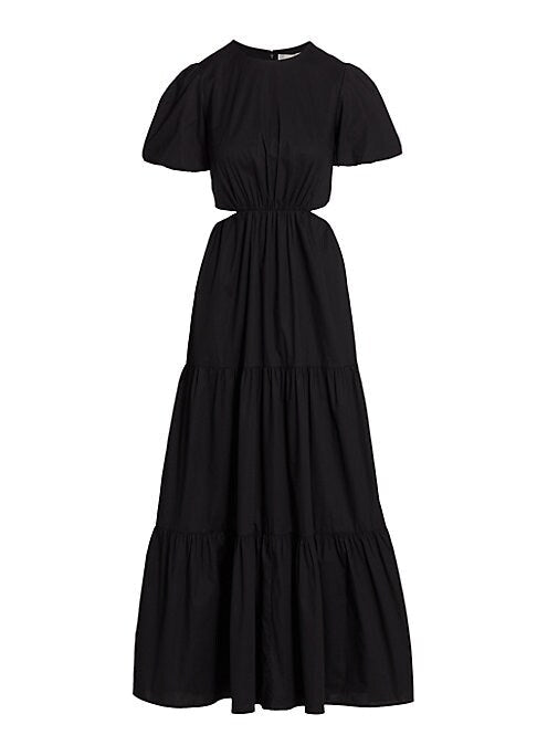 Cut-Out Ruffle Maxi Dress