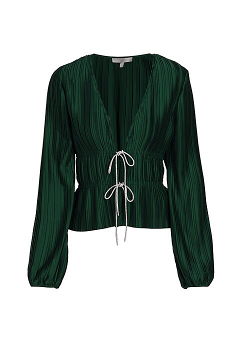 Chic Satin Tie Blouse