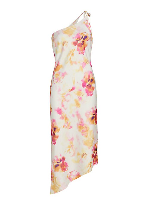 Chic Asymmetric Floral Dress