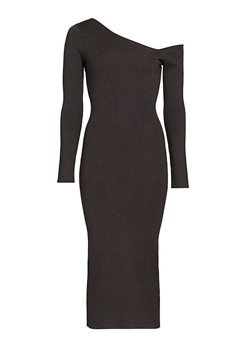 Sleek Off-Shoulder Midi Dress