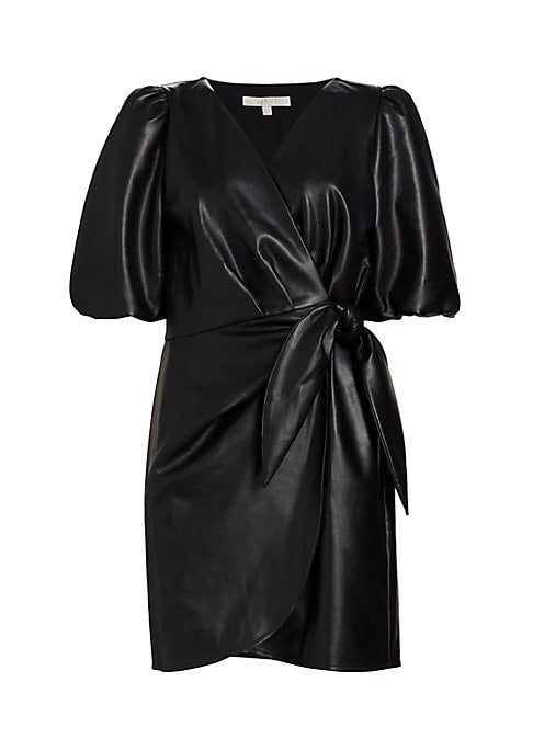 Chic Faux Leather Mini Dress