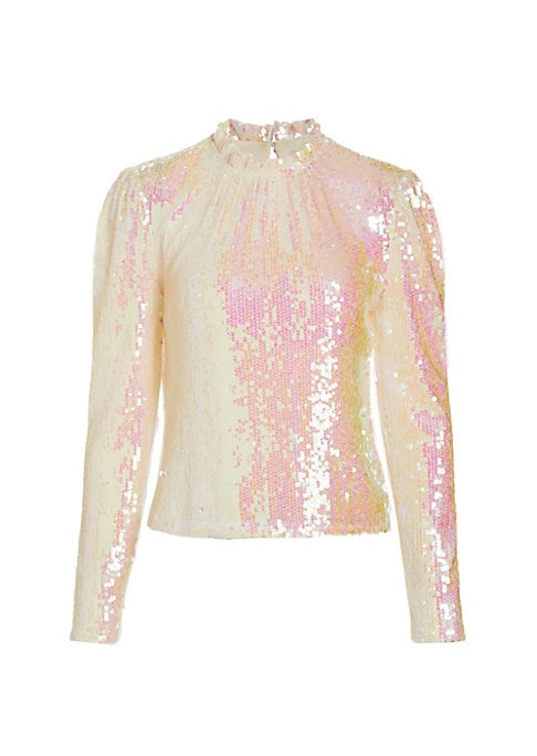 Sparkling Mock Neck Top