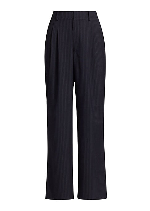 Chic Wide-Leg Pinstripe Trousers