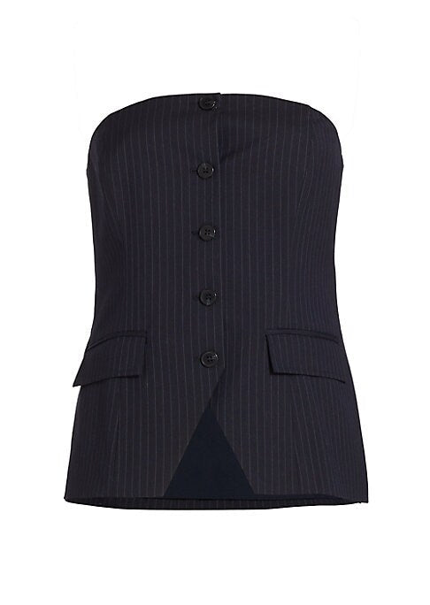 Pinstripe Bustier Top