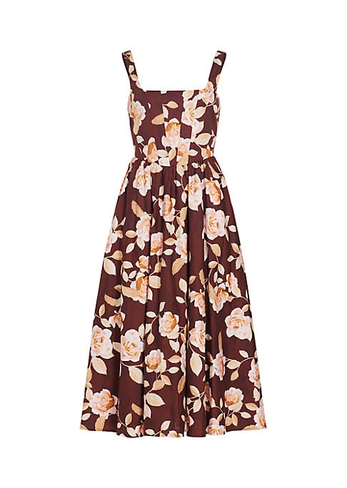 Floral Corset Midi Dress