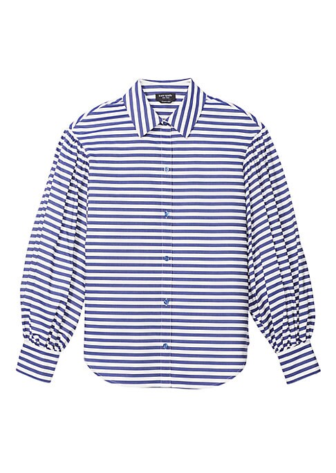 Striped Balloon Sleeve Shirt
