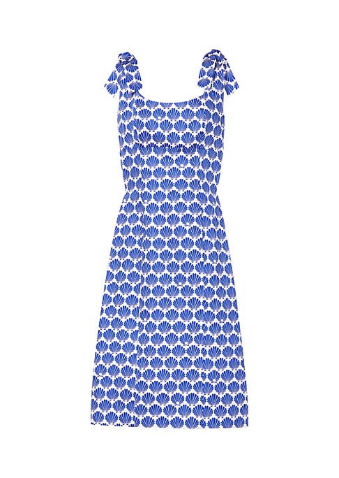 Shell Print Tie Dress