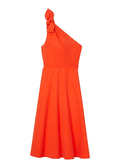 Bow Detail Twill Dress