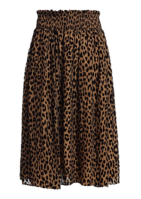 Velvet Leopard Midi Skirt