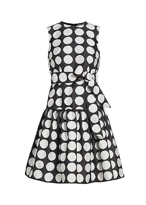 Flounce Dot Taffeta Dress