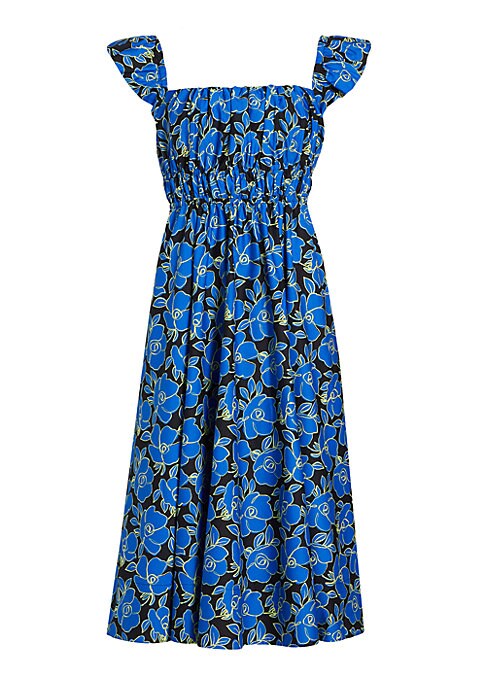 Floral Flutter Midi Dress