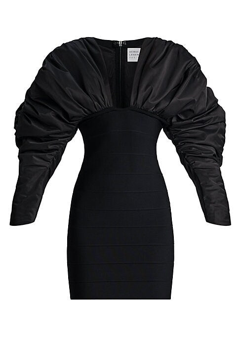 Vibrant Puff Minidress