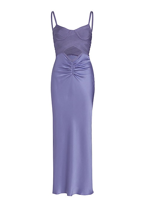 Satin-Cut Midi Dress