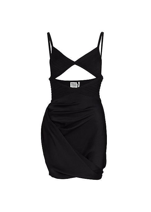 Chic Cut-Out Satin Minidress