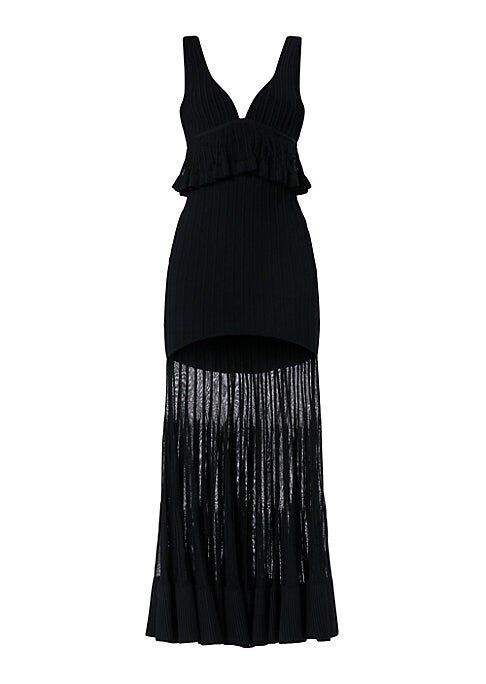 Flare Hem V-Neck Dress