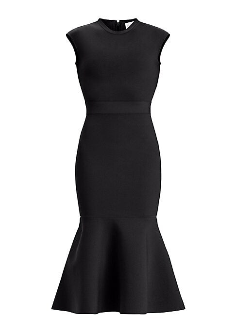 Flounce Sleeve Midi Dress