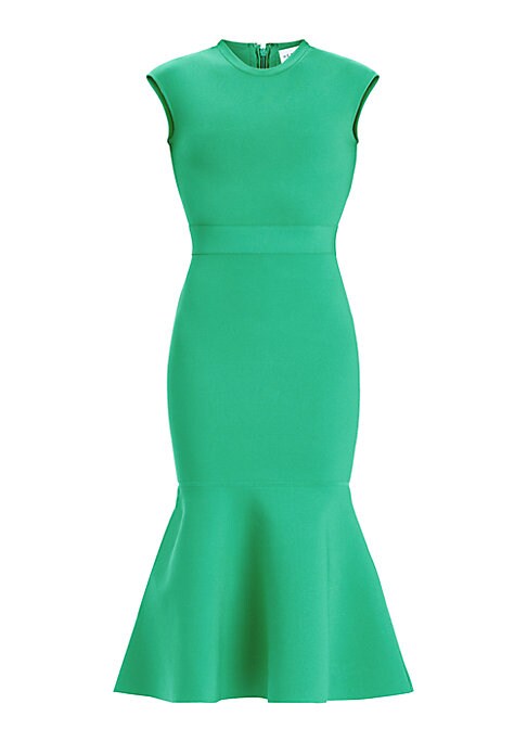 Flounce Midi Cap Dress