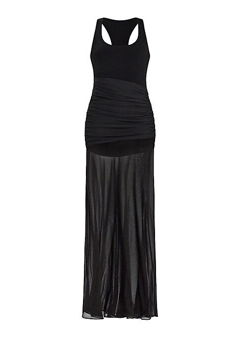 Chic Draped Racerback Gown