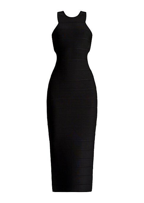 Sleek Cut-Out Midi Dress