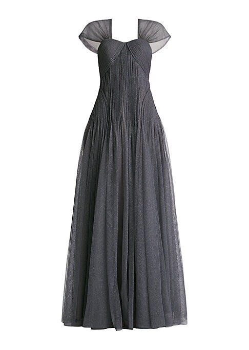 Shimmering Pleated Gown