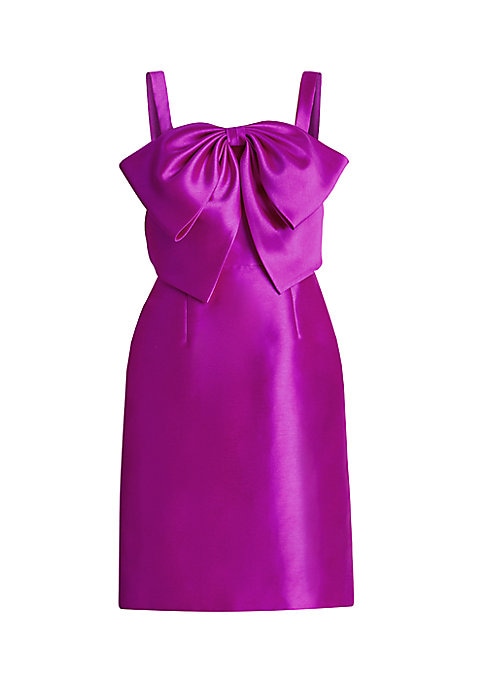 Elegant Bow Satin Dress