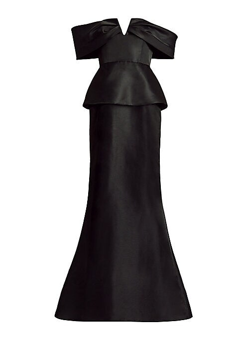 Elegant Peplum Evening Dress