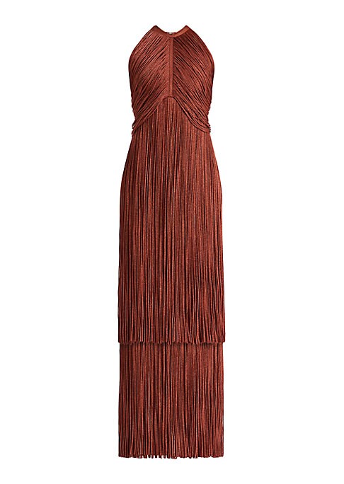 Shimmering Draped Glam Gown