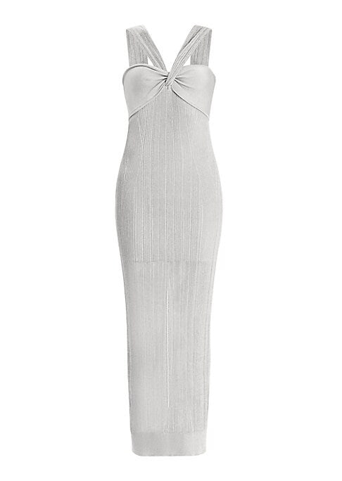 Gleaming Twist-strap Gown