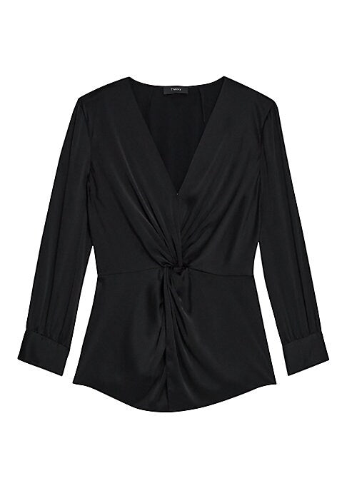 Chic Satin V-Neck Top
