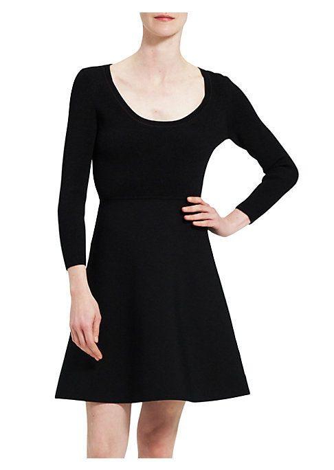 Ribbed Flare Mini Dress