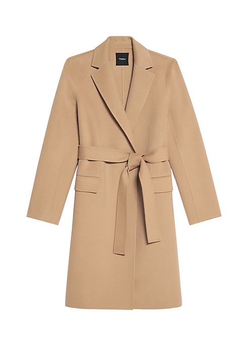 Cashmere Blend Wrap Coat