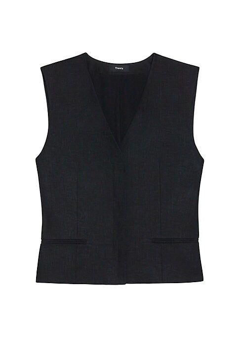 Luxe Linen Button Vest
