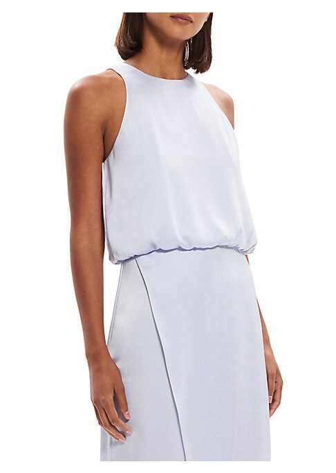 Satin Wrap Tank Dress