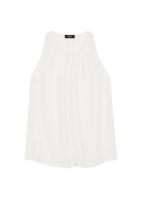 Gathered Keyhole Blouse