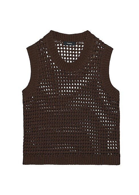 Lustrous Sleeveless Knit Vest