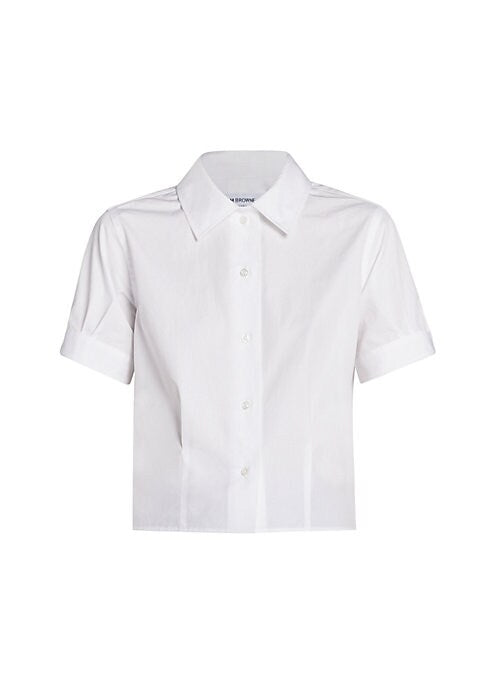 Pintuck Cropped Shirt