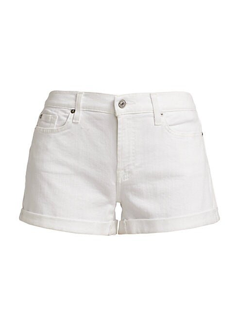 Rolled Cuff Denim Shorts