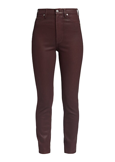 Glossy High-Waisted Skinnies