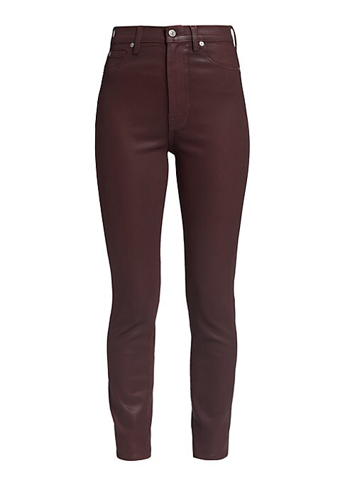 Glossy High-Waisted Skinnies