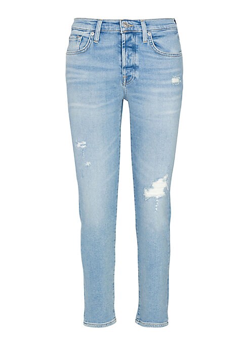 Chic Distressed Crop Jeans