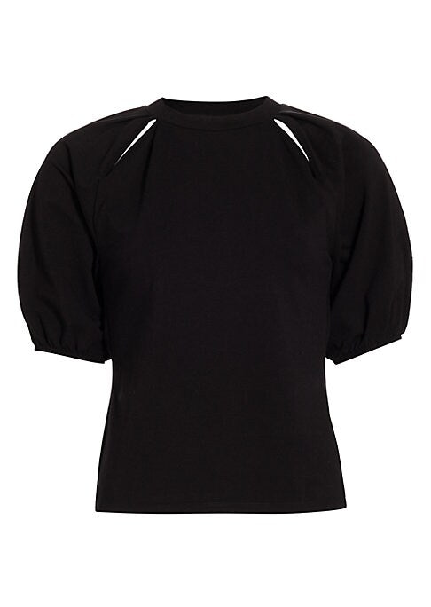 Puff-Sleeve Knit Top