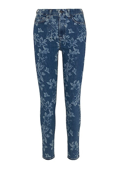 Floral Sculpting Skinny Jeans