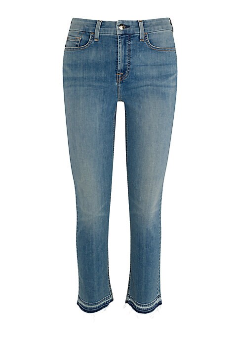 Chic Ankle Raw Hem Jeans