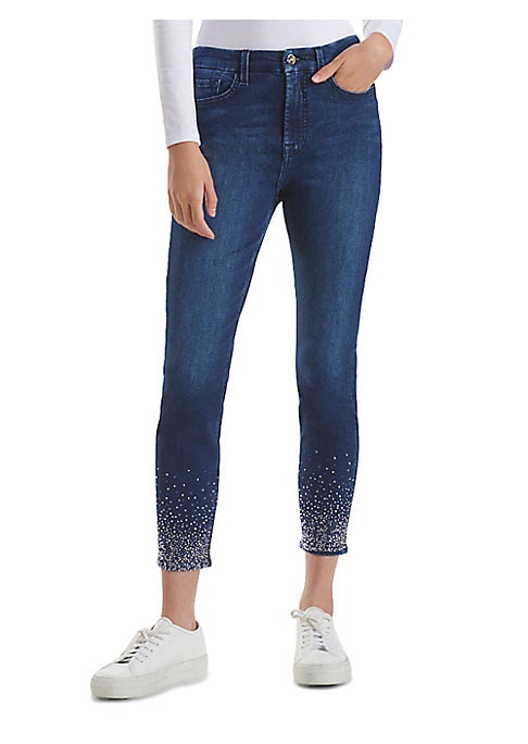 Sparkle Hem Skinny Jeans